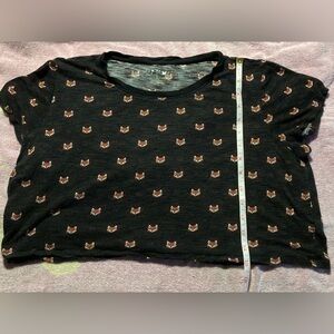 Aeropostale Fox Print Half Shirt, Size XL